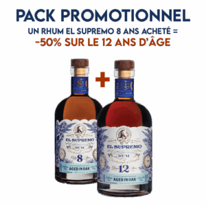Pack promotionnel Rhum El Supremo - un 8 ans acheté le 12 ans à -